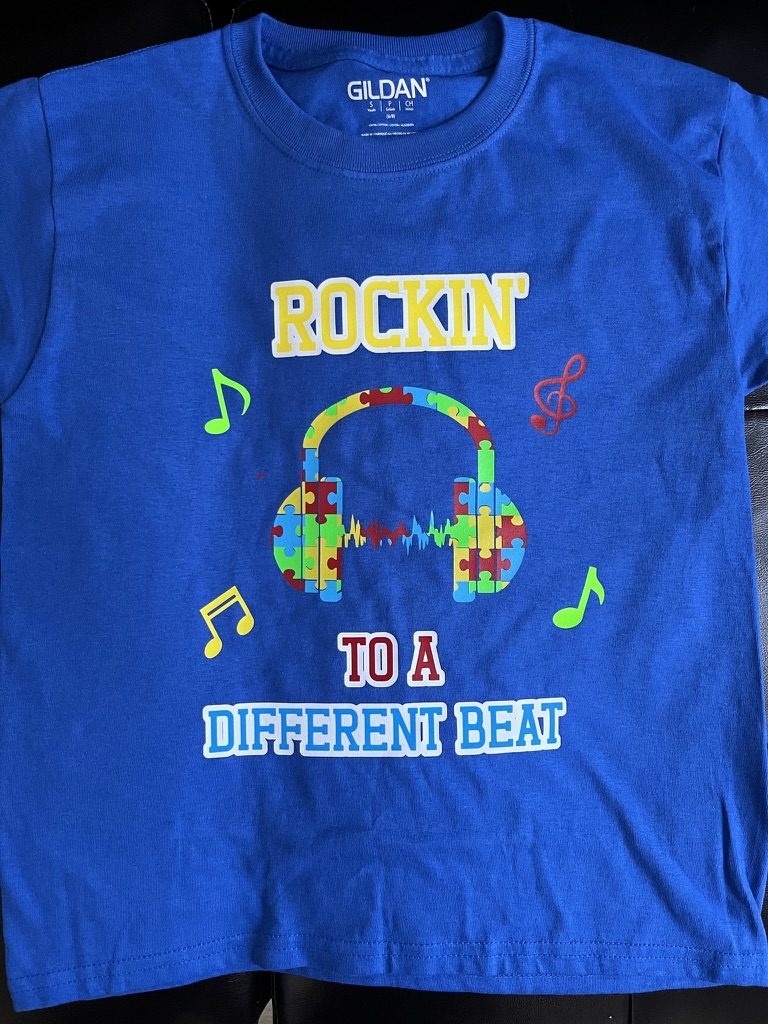 Custom printed tee with a full-colour front graphic